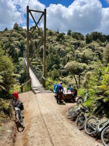 timber trail suspension bridge